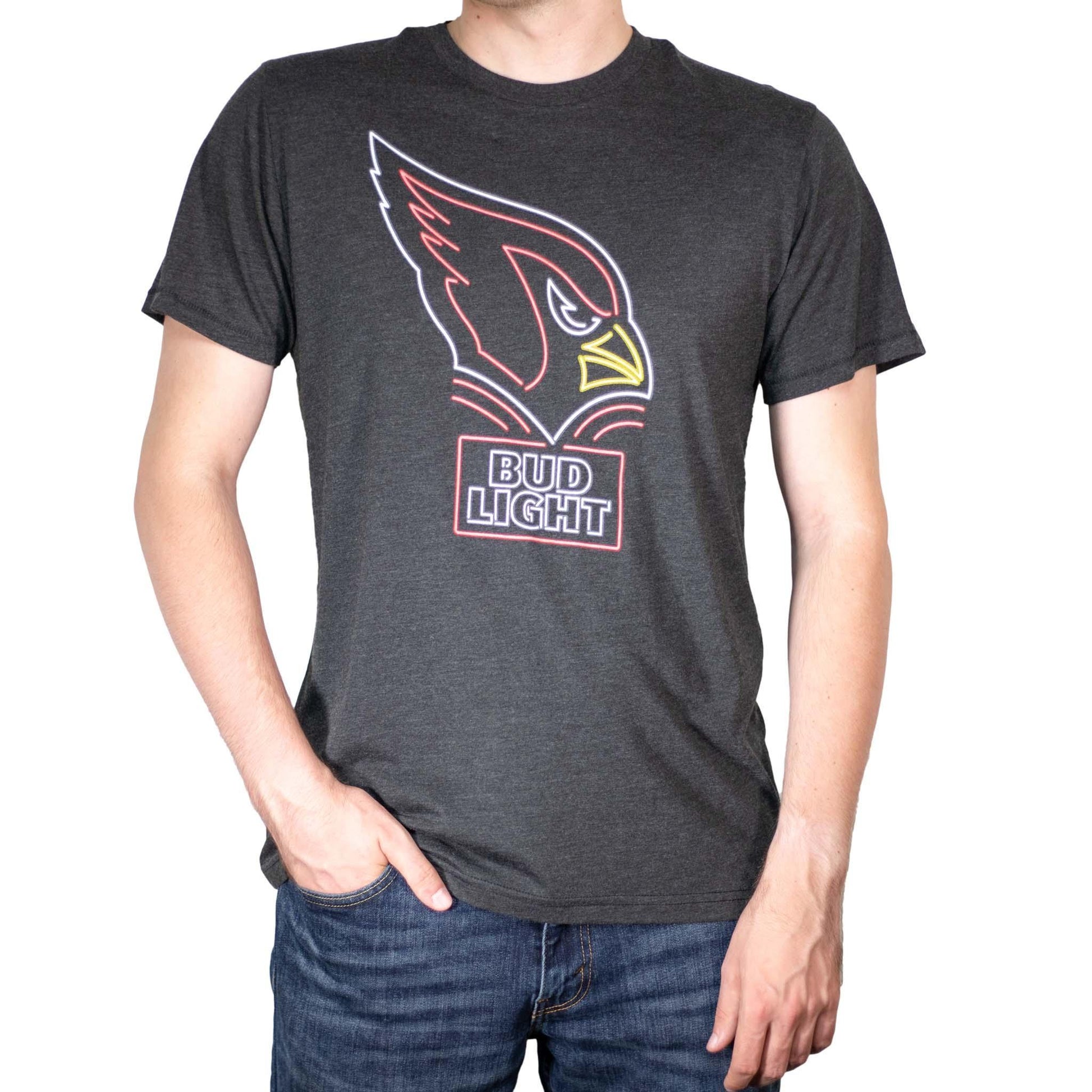 lifestyle of Cardinals and Bud Light shirt
