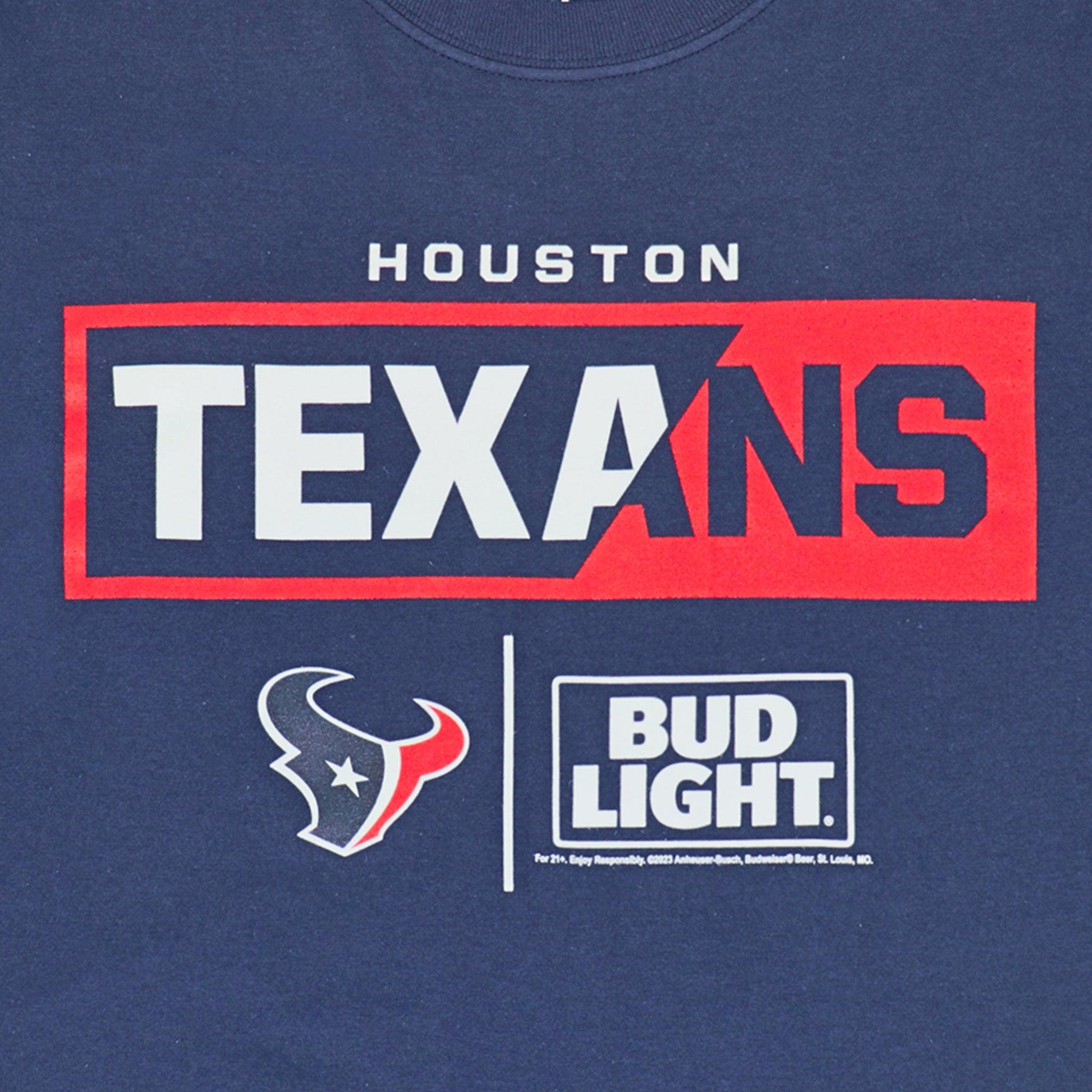 BUD LIGHT TEXANS TEE NAVY details