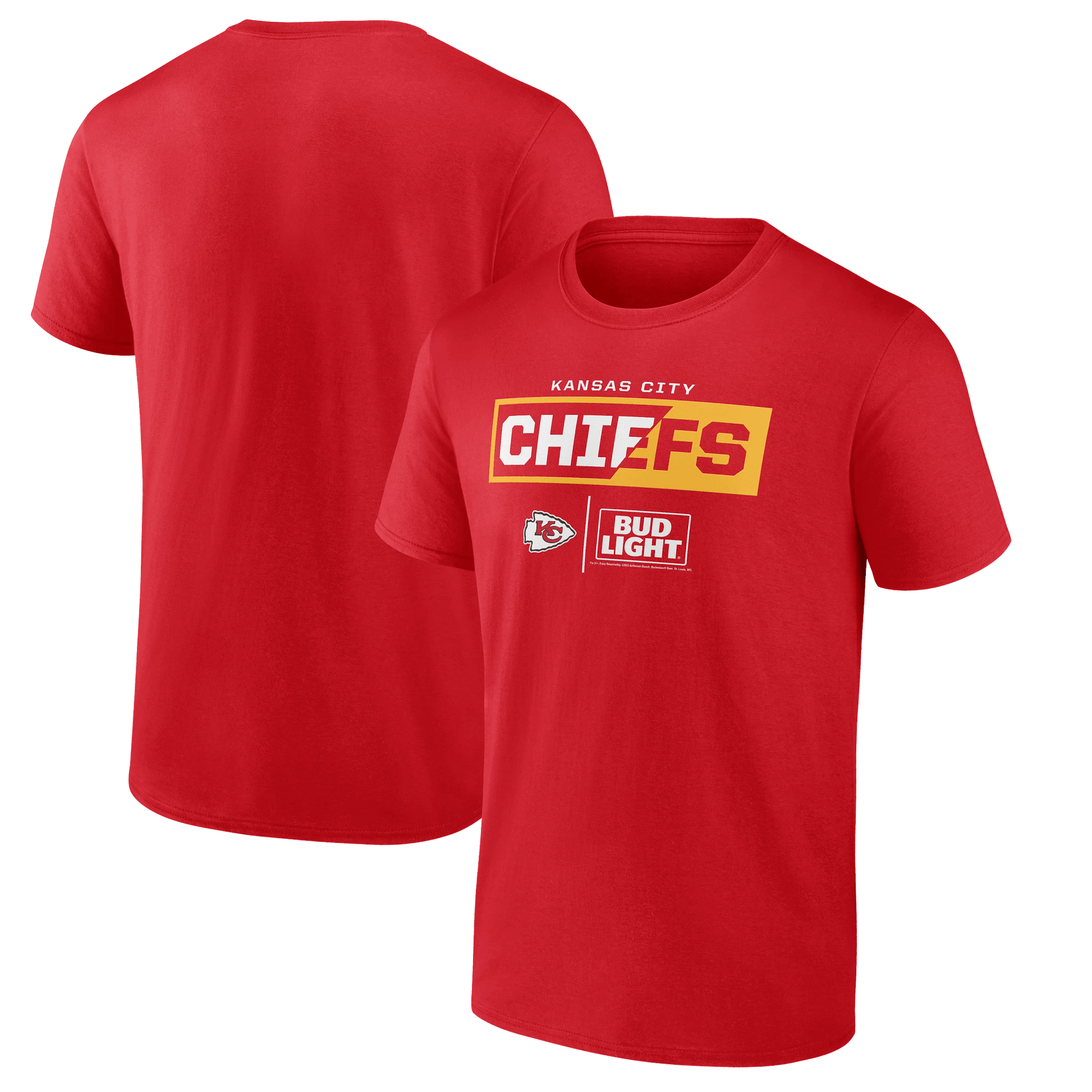 BUD LIGHT KANSAS CITY CHIEFS RED TEE