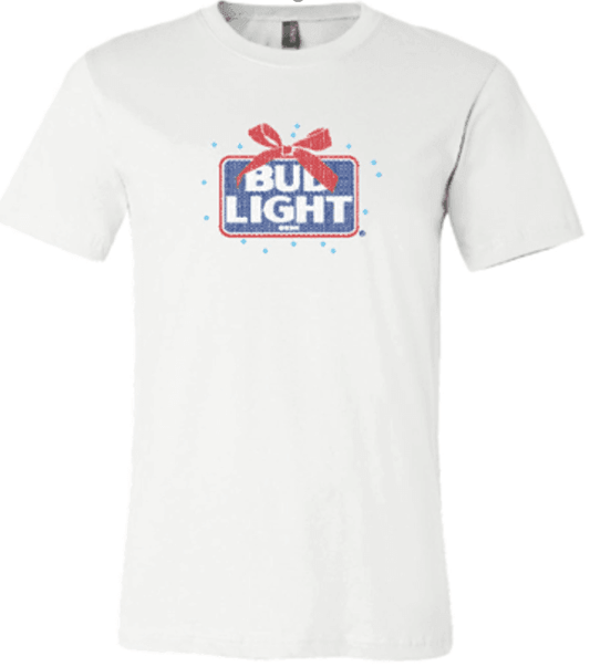 white bud light resort t shirt
