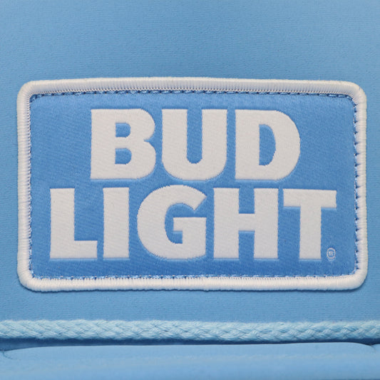 Close Up of Bud Light logo on hat