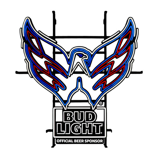 Washington Capitals Bud Light LED with white background