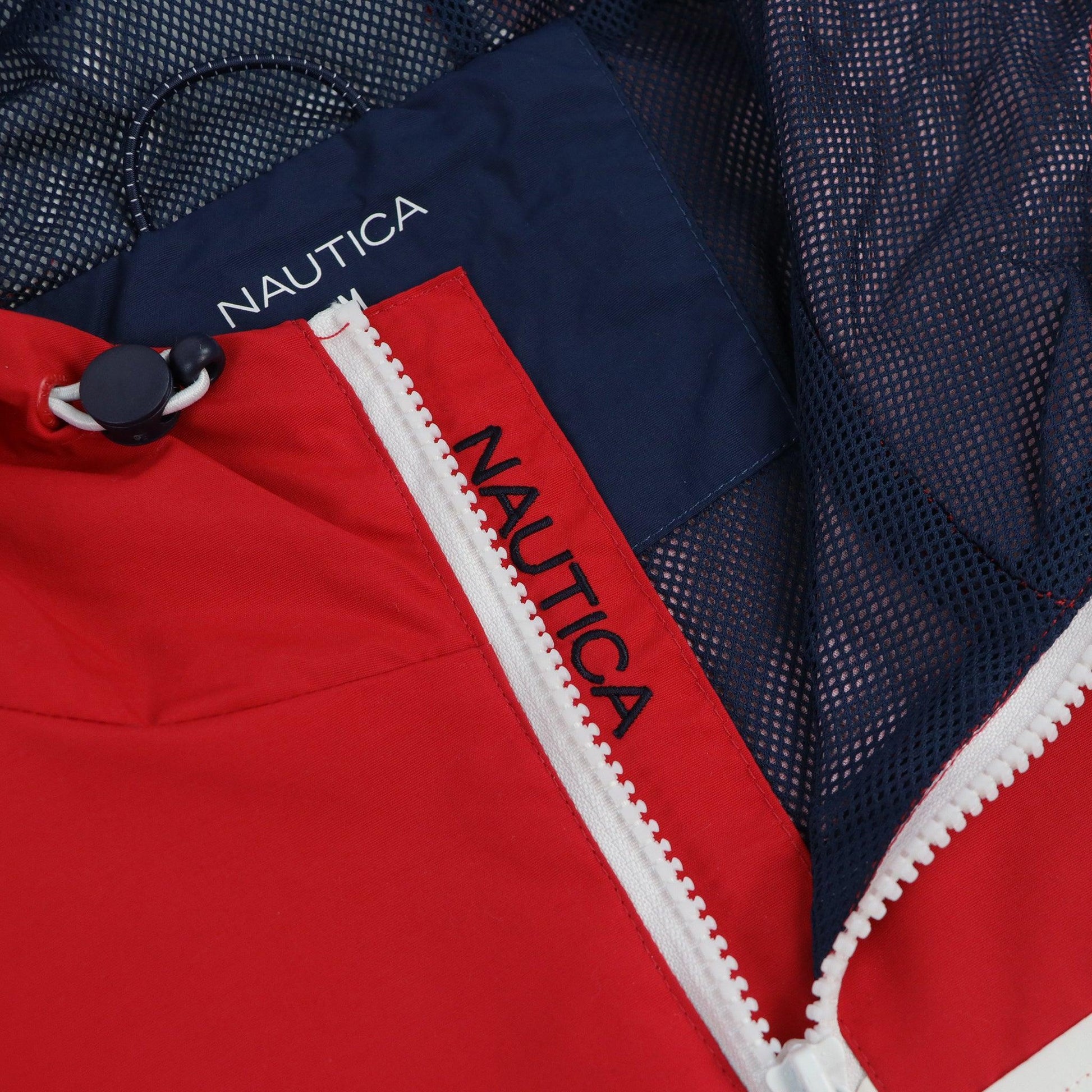 nautica budweiser red white and blue freedom windbreaker