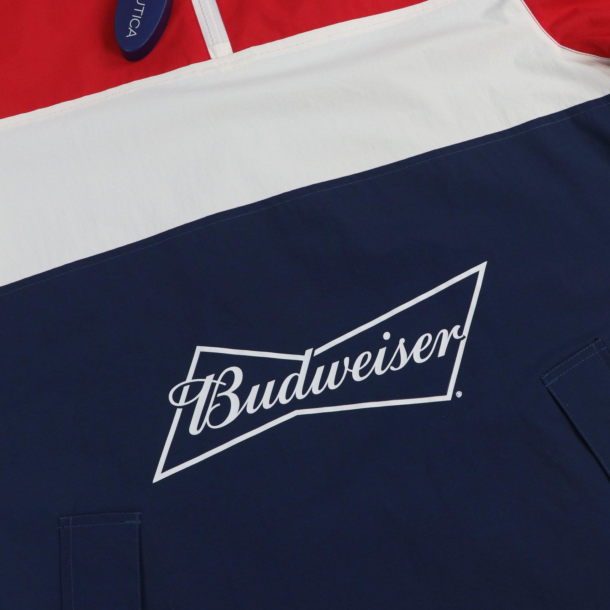 nautica budweiser red white and blue freedom windbreaker