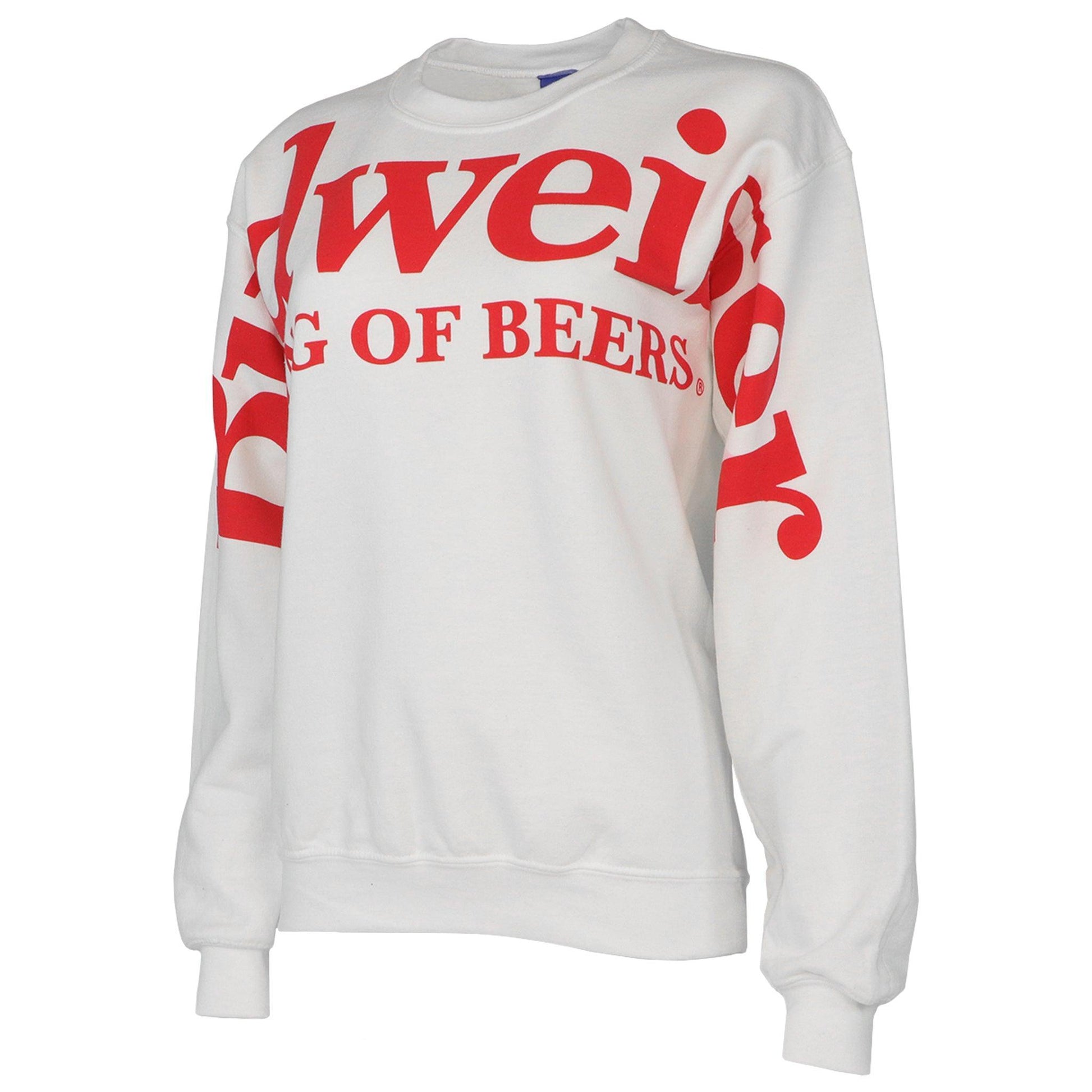 Front view of Budweiser King of Beers sweatshirt