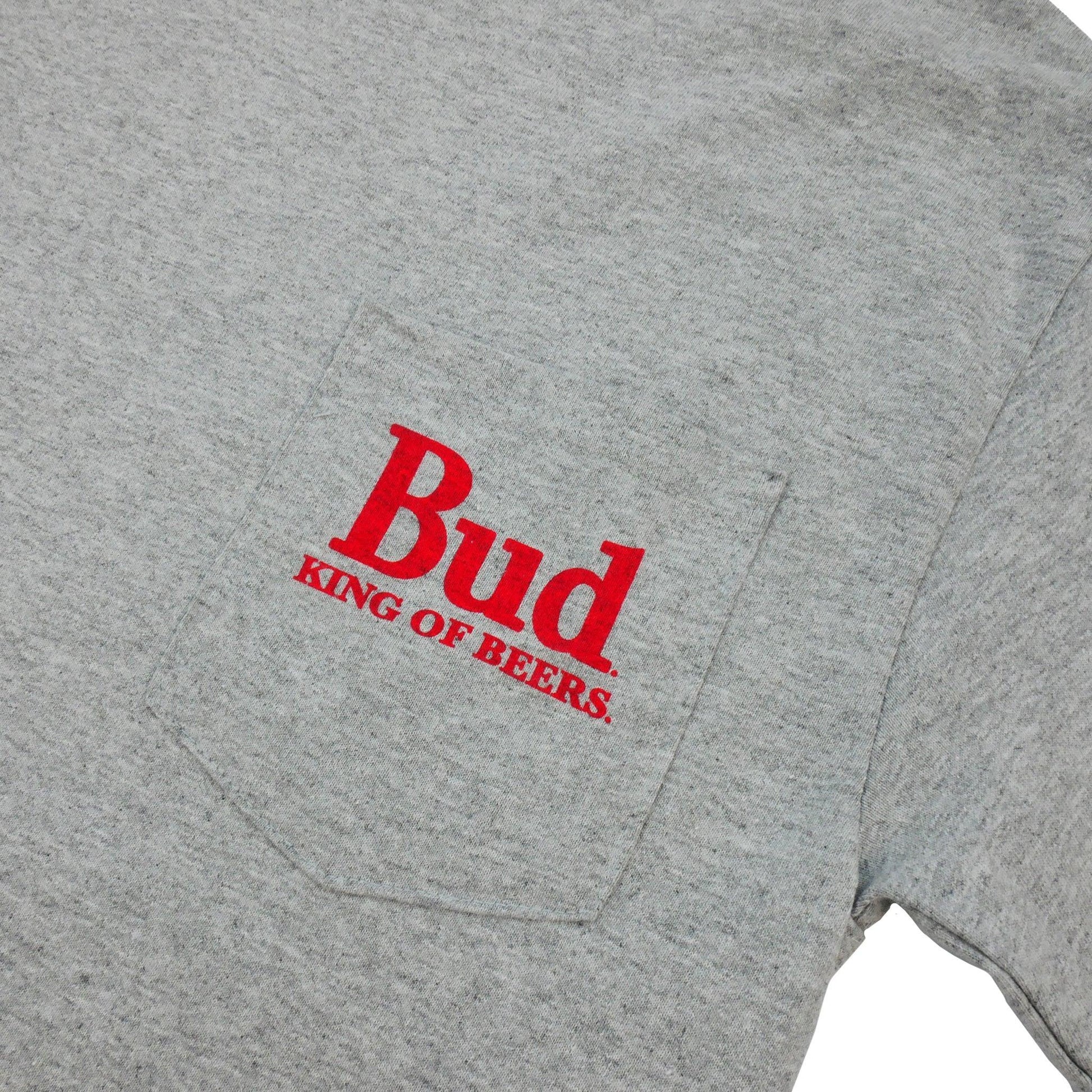 bud king of beers on pocket tee