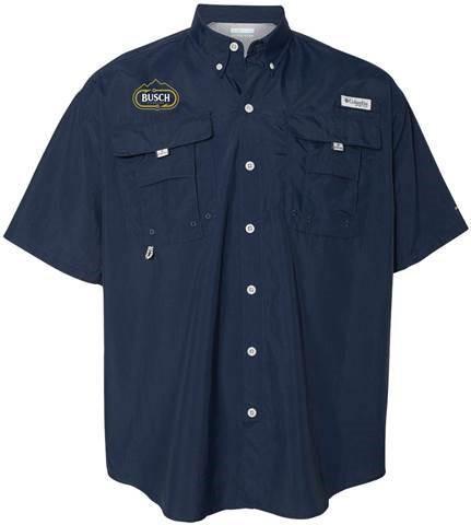 Busch Columbia PFG Short Sleeve Fishing Shirt M