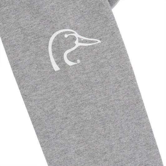 up close of ducks unlimited logo on sleeve