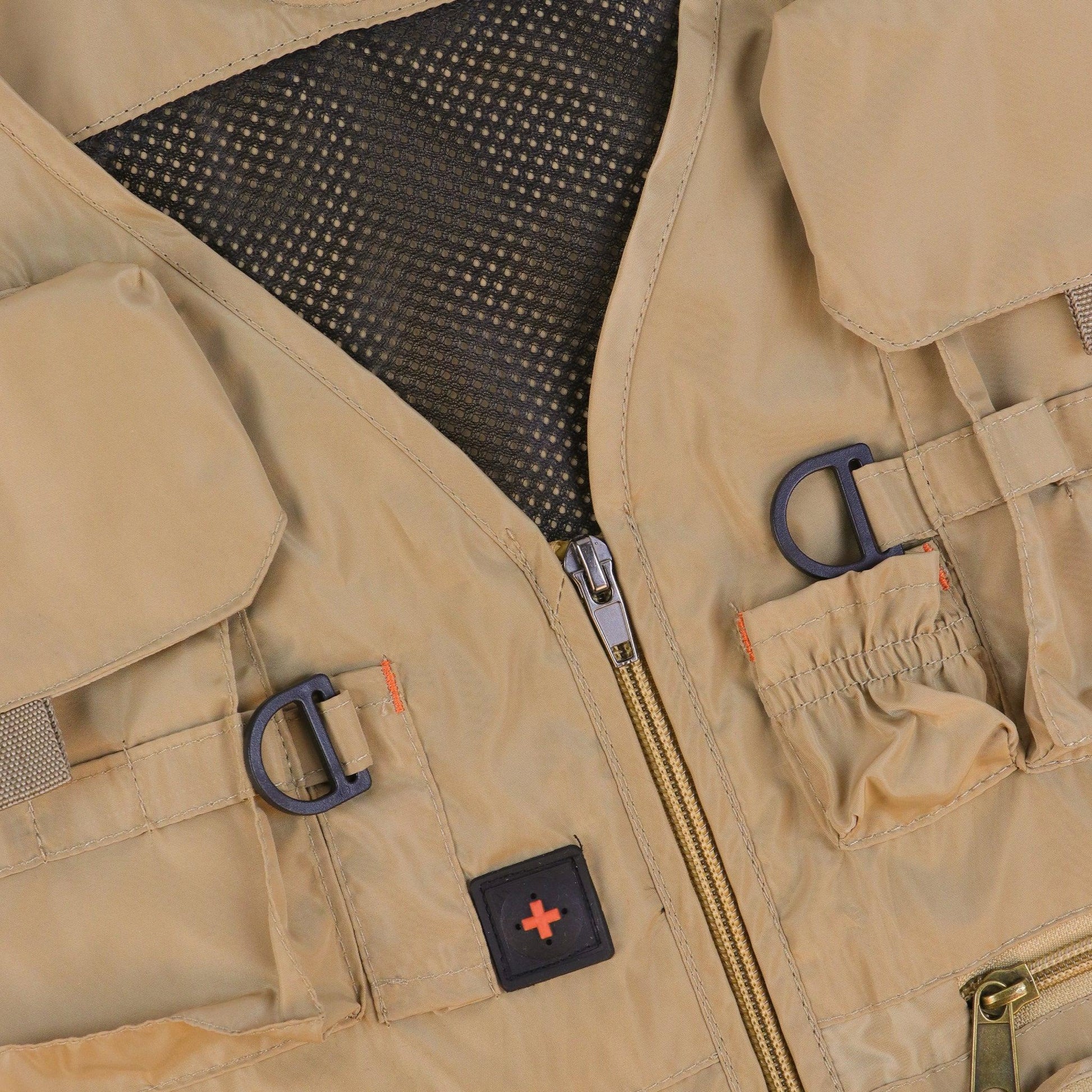 Busch Light Fishing Vest - Front Zipper Detail