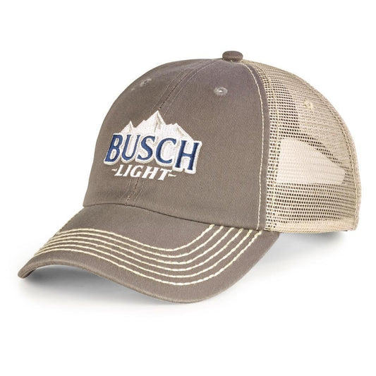 Front view of Busch Light Mesh Back Hat