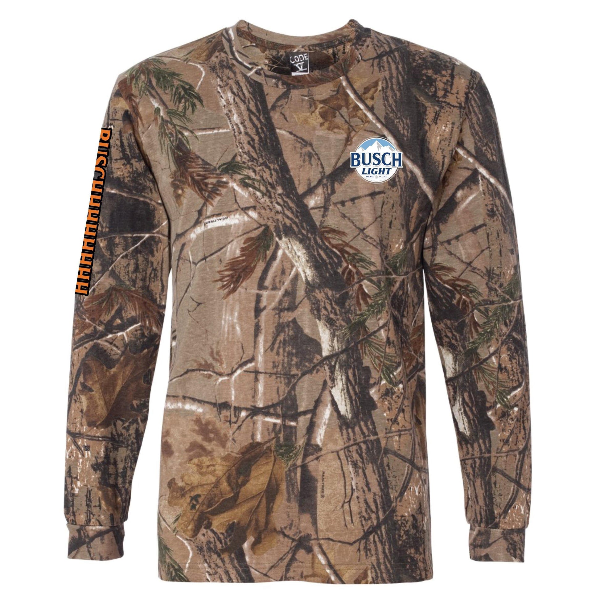 Busch Light Realtree Long Sleeve Men's Camo T-Shirt