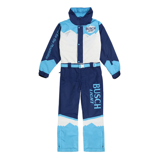 Front View of Busch Light Snow suit.