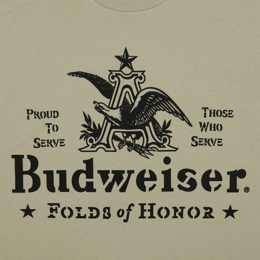 Budweiser Folds of Honor Close Up of Stencil logo