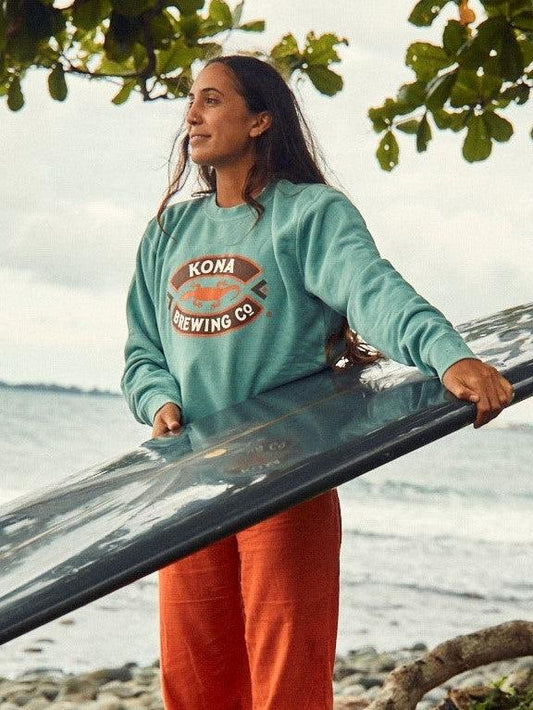 Kona Logo Crewneck Sweatshirt – Pigment Dyed Dusty Blue