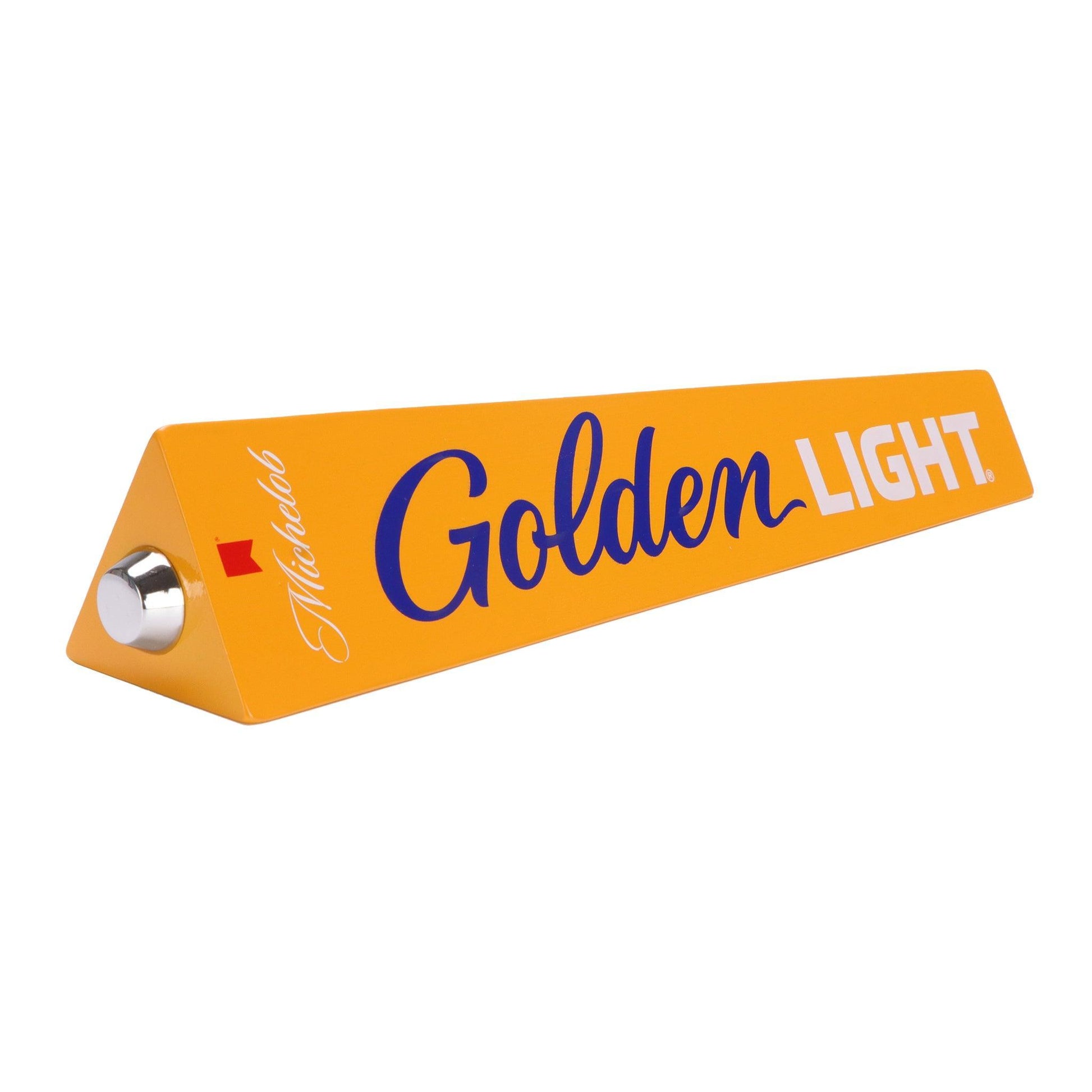 Michelob Golden Light gold tap handle - side angle