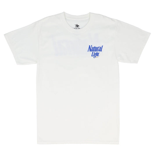 white natural light act natural t shirt - front