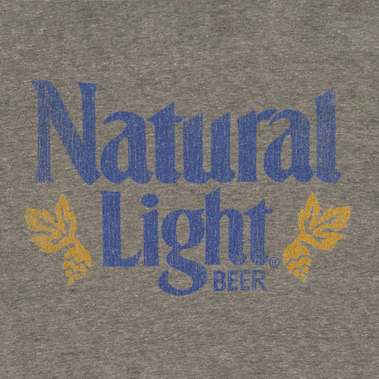 CLOSE UP OF NATURAL LIGHT BEER VINTAGE LOGO