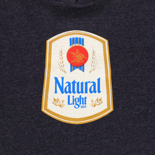 CLOSE UP OF NATURAL LIGHT VINTAGE LOGO