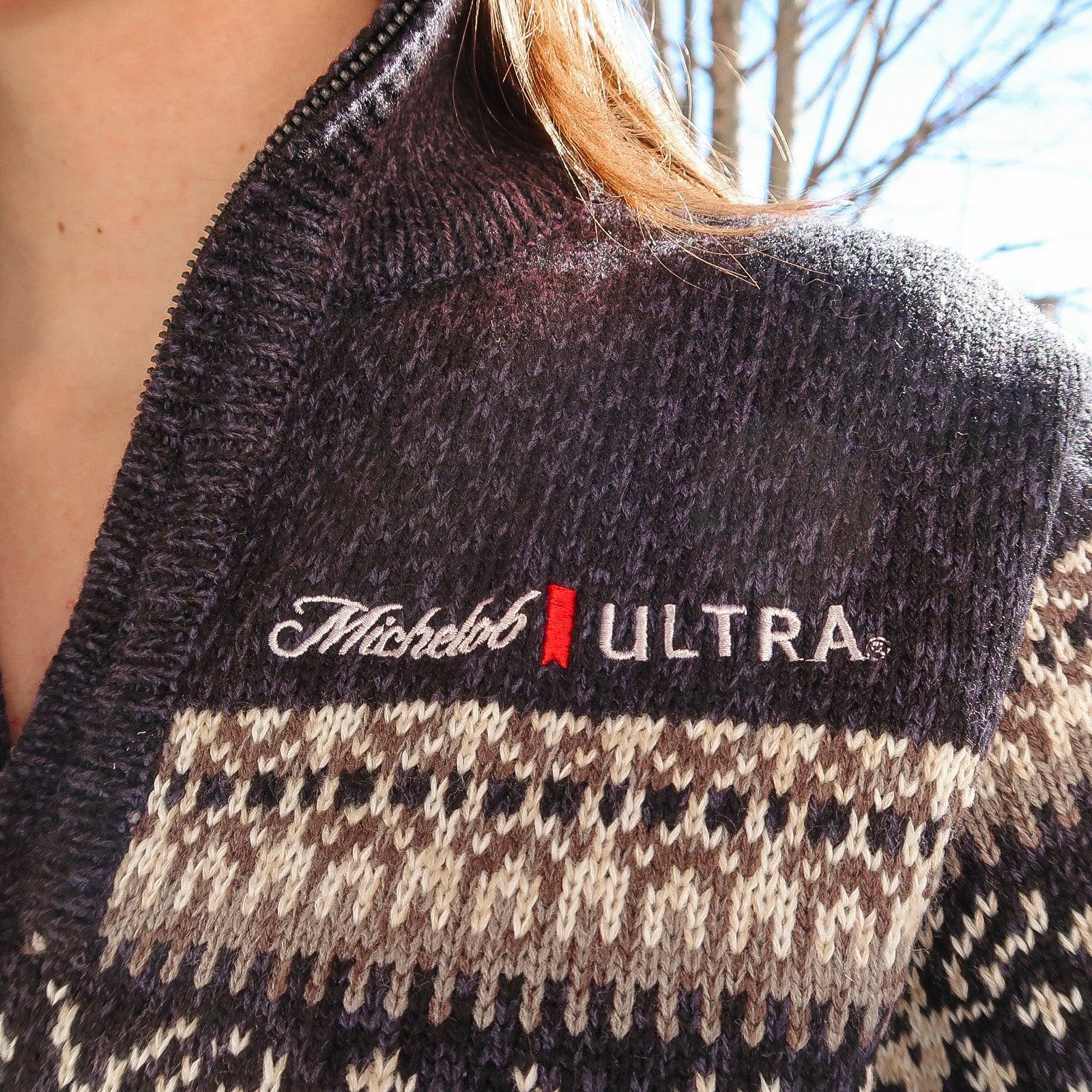 michelob ultra 1/4 zip sweater