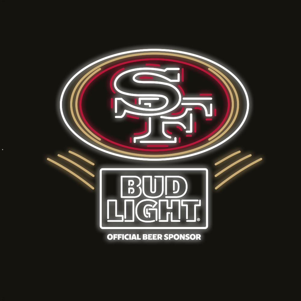 Bud Light San Francisco 49ers NFL LED Sign