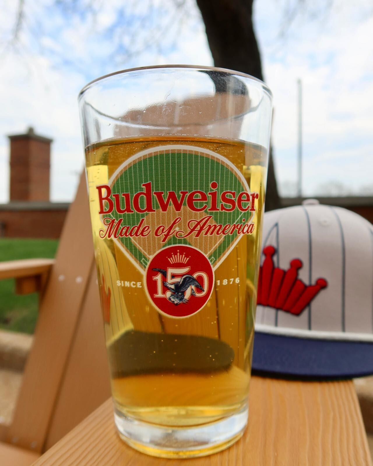 Budweiser 150th Anniversary Baseball Pint Glass