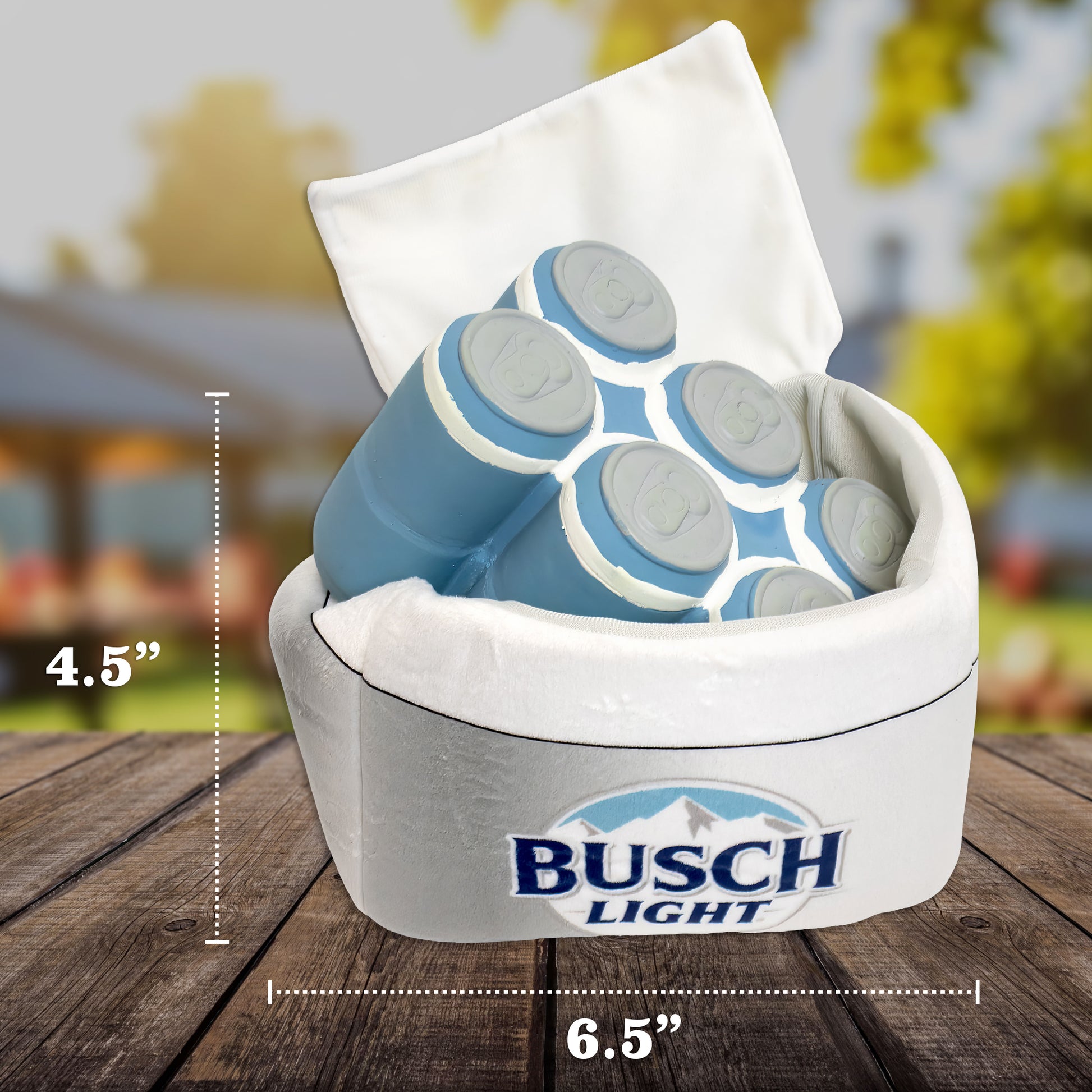 Busch Light 6 Pack Latex Dog Toy