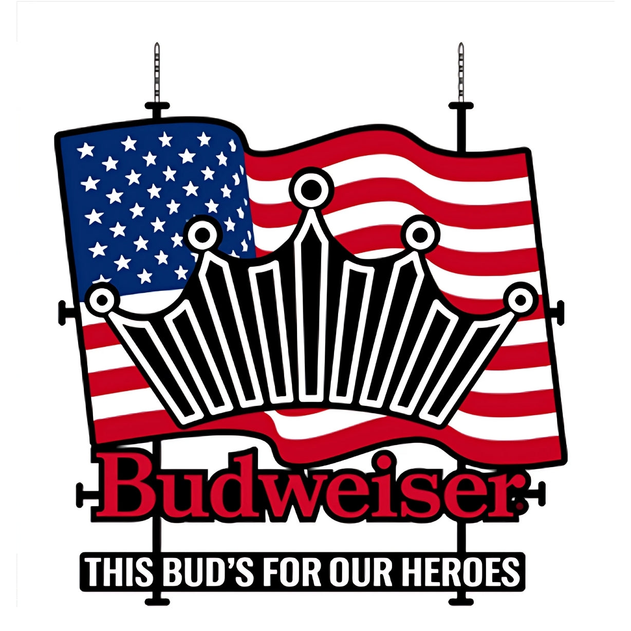 Budweiser "This Bud's For Our Heroes" LED