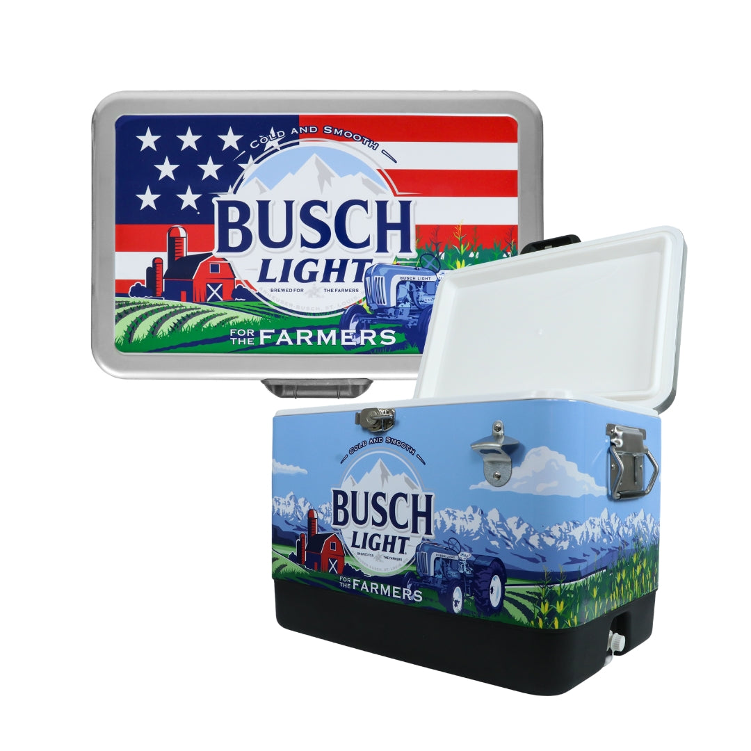 Busch Light Farming & Freedom 54qt Cooler