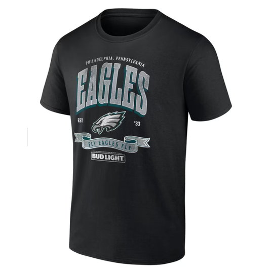 Philadelphia Eagles Black Bud Light T-shirt