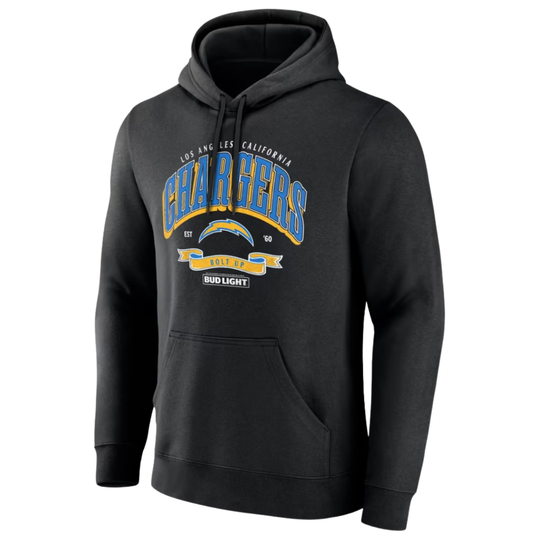 Los Angeles Chargers Black Bud Light Hoodie