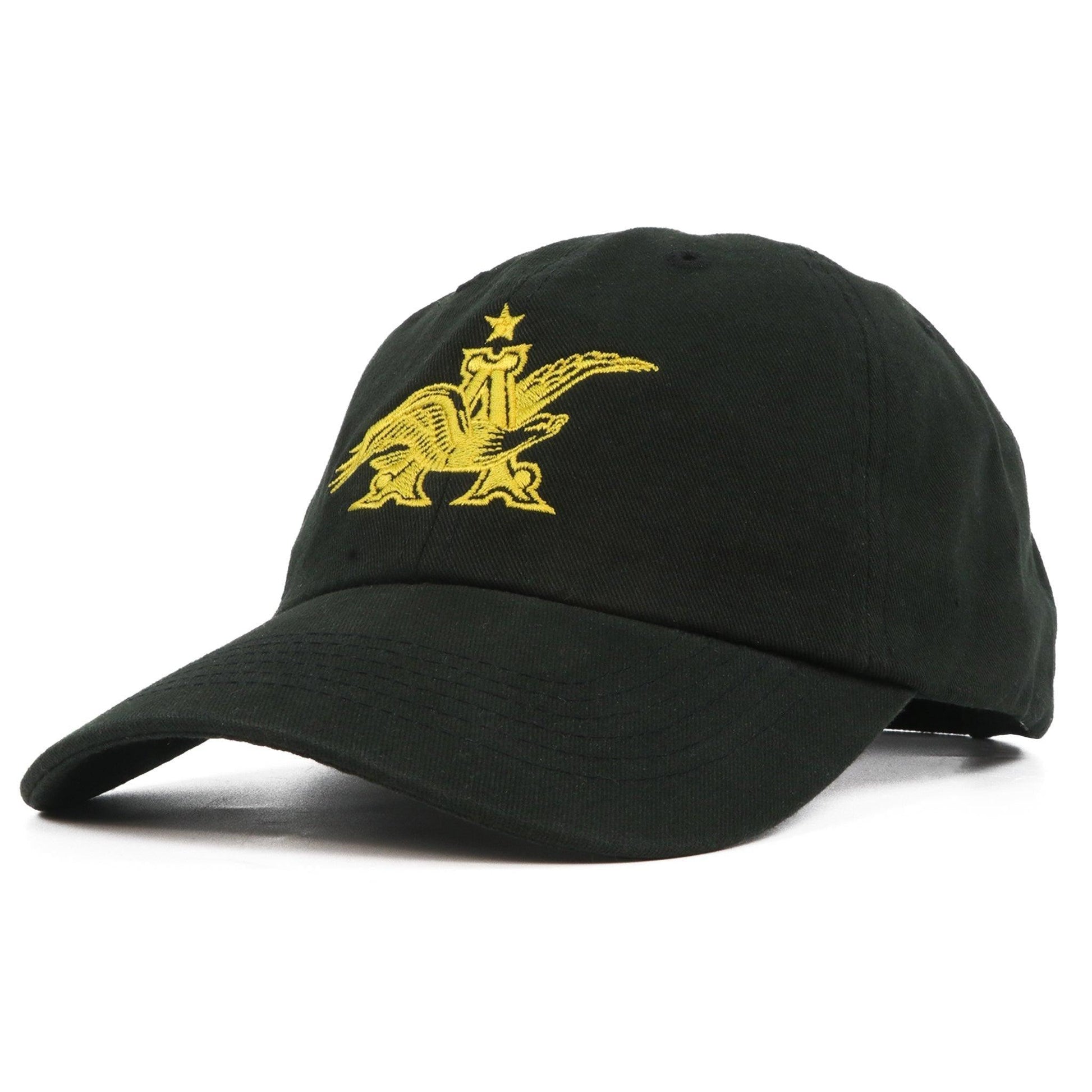 black and gold a and eagle hat