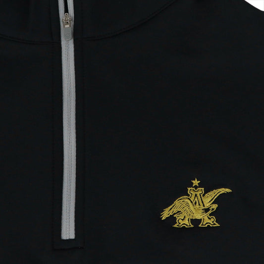 A & Eagle Peter Millar 1/4 Zip Logo Detail
