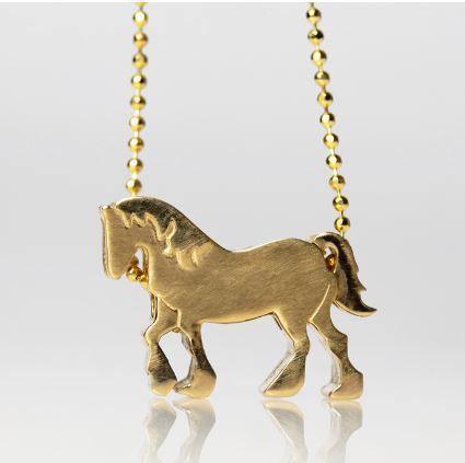  14 carat gold clydesdale necklace close up
