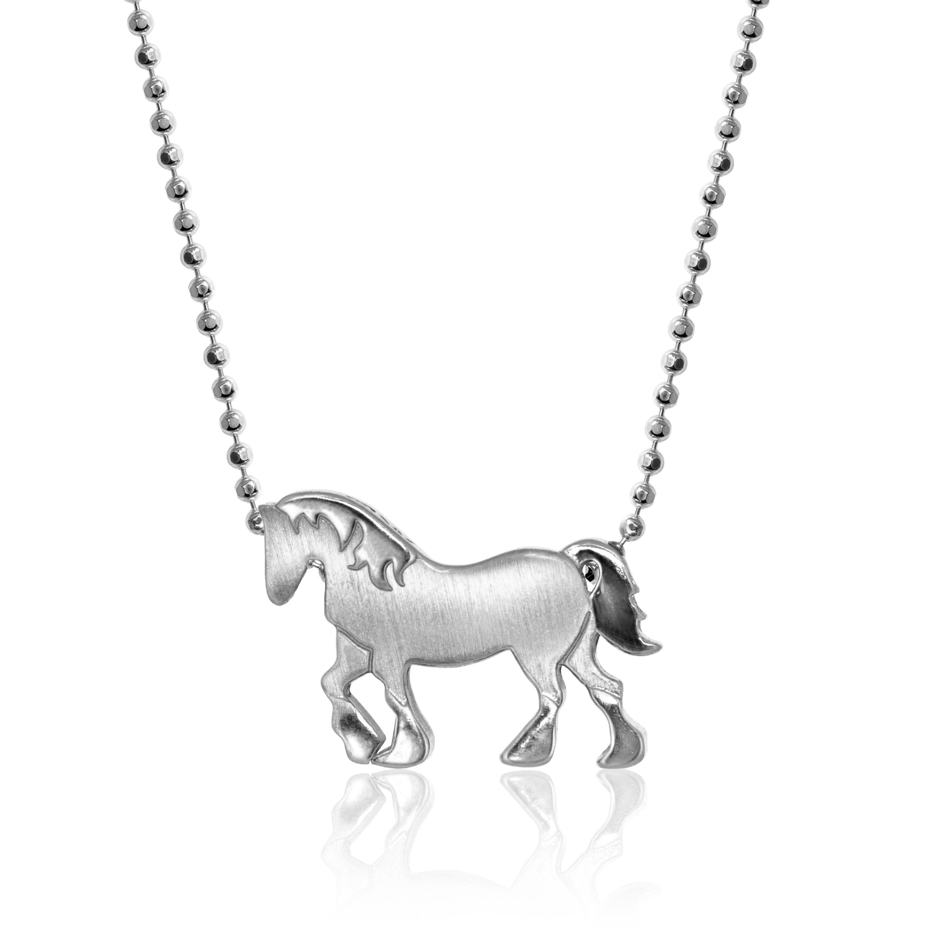 From Jewelry designer Alex Woo a 14 carat silver clydesdale necklace, 16 inches long