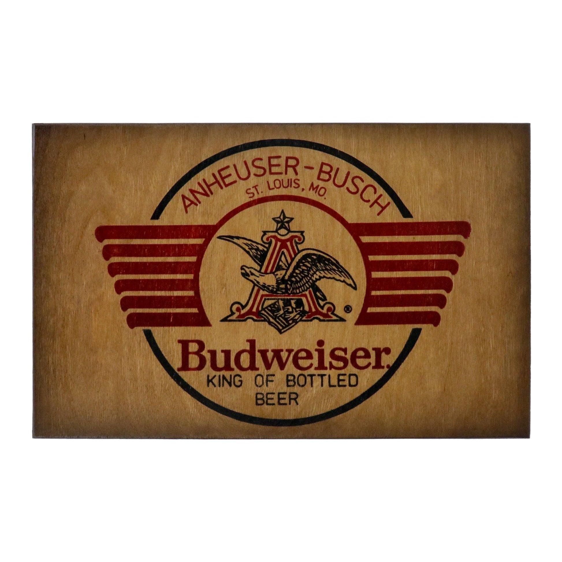 wall plaque with anheuser-busch budweiser logo