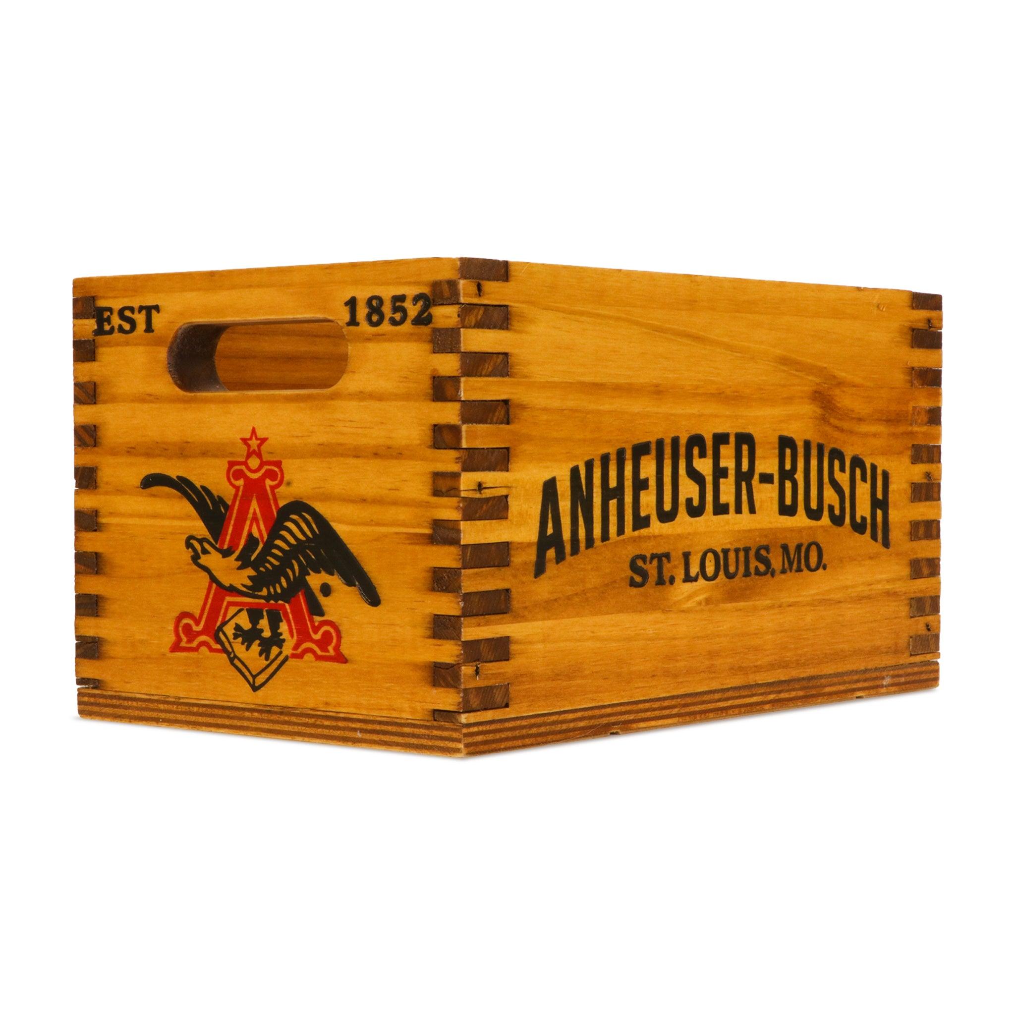 アメリカビールボックス　Anheuser-Busch ビンテージビールケース Vintage ANHEUSER BUSCH Budweiser Beer Wooden Box Crate w