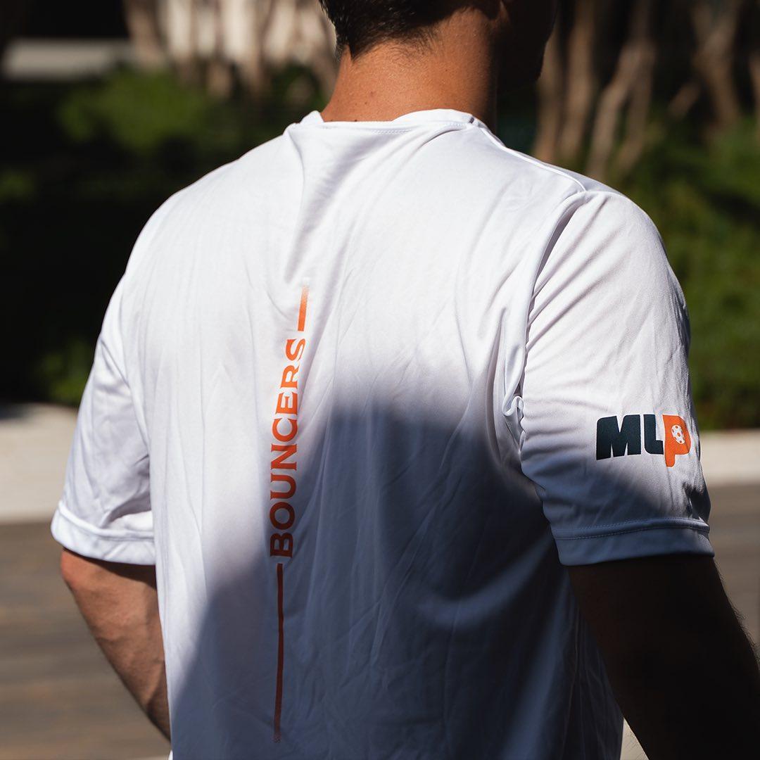 Back view of person wearing Michelob ULTRA x Atlanta Bouncers T-Shirt