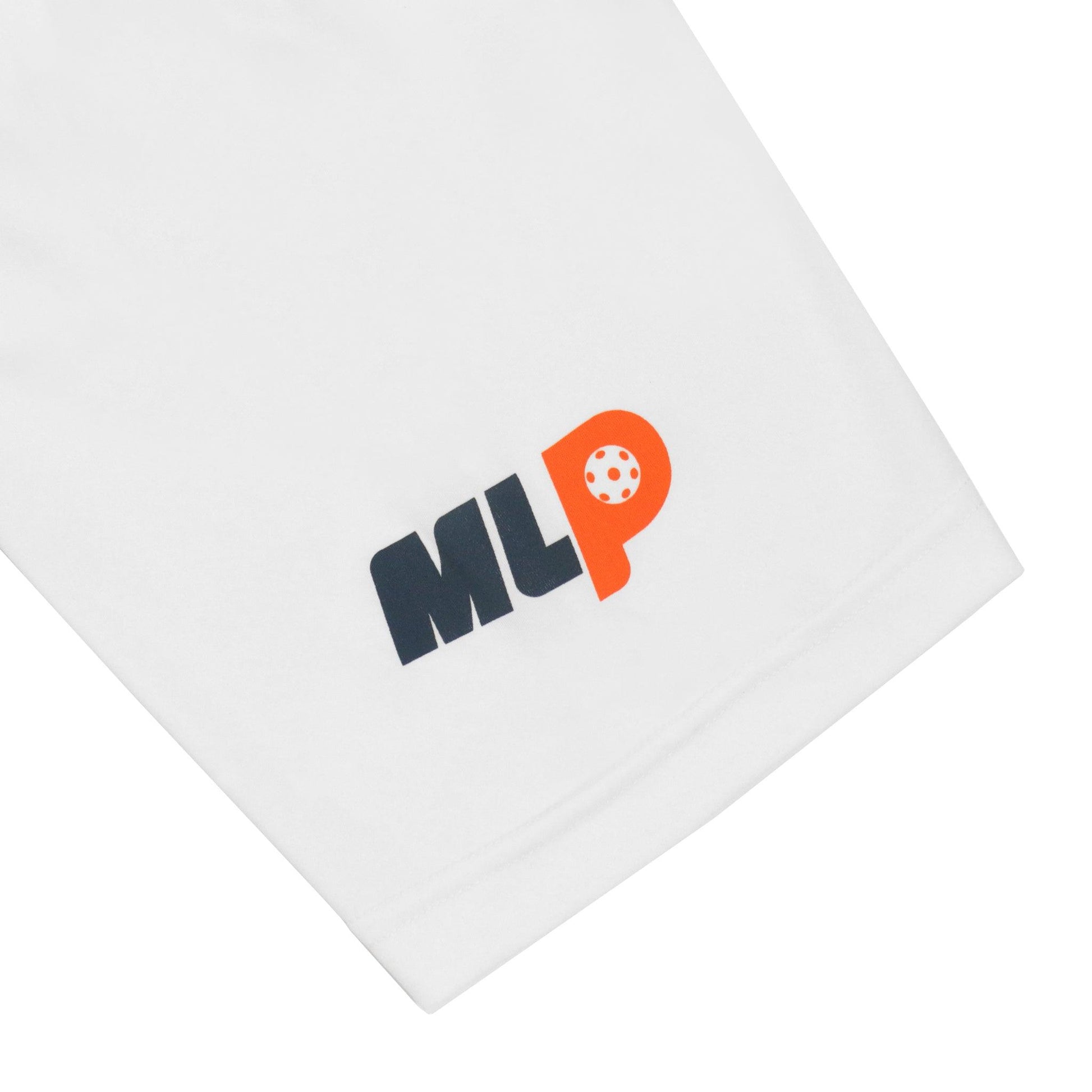 Close up of Atlanta Bouncers MLP "Major League Pickleball" logo on sleeve
