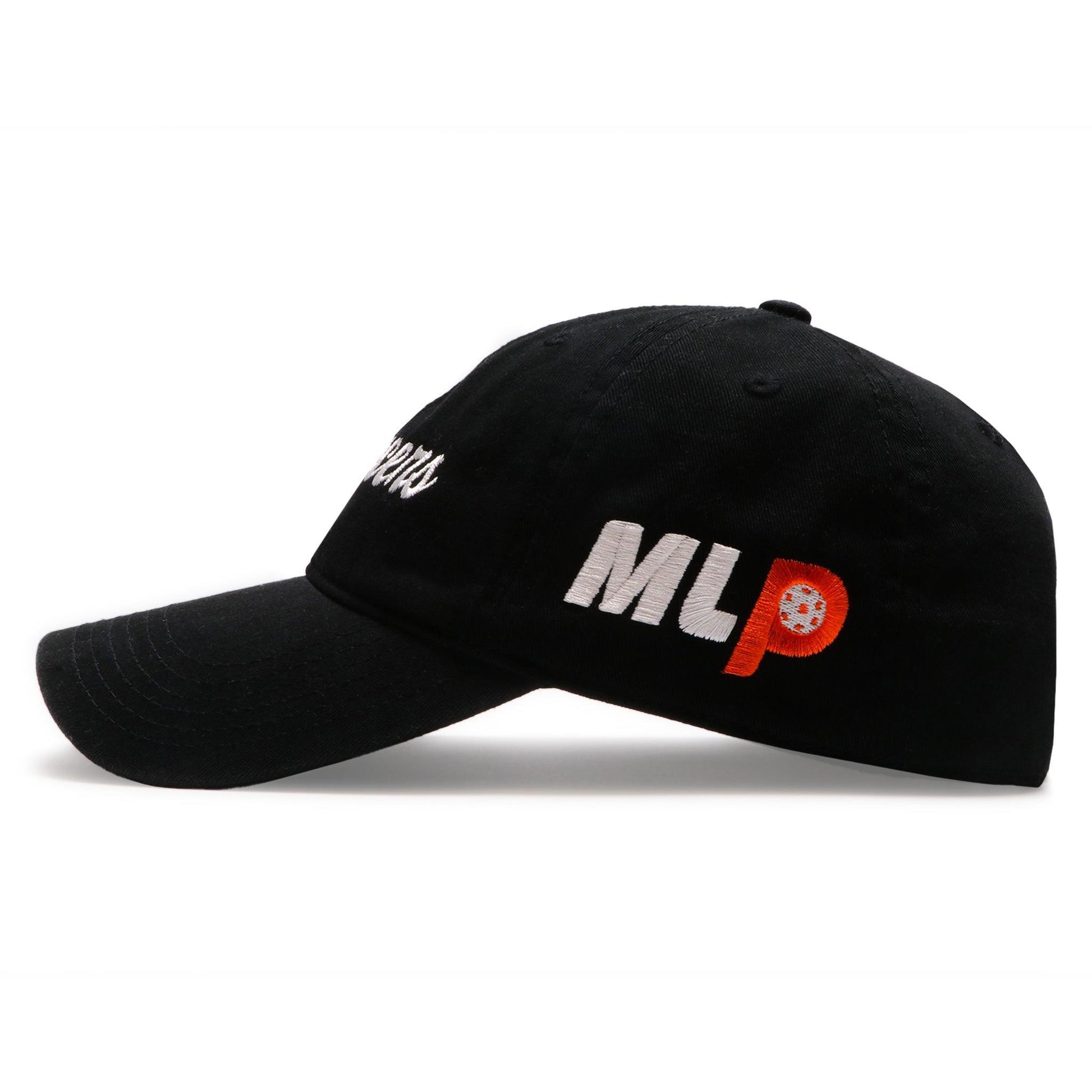 side of hat with the MLP logo 