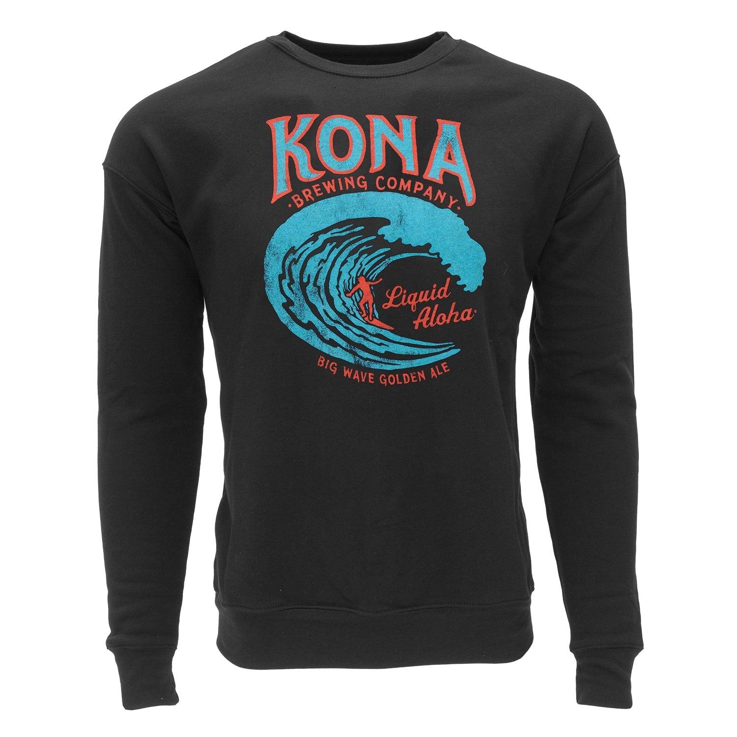 Black Kona Big Wave Crewneck Sweatshirt
