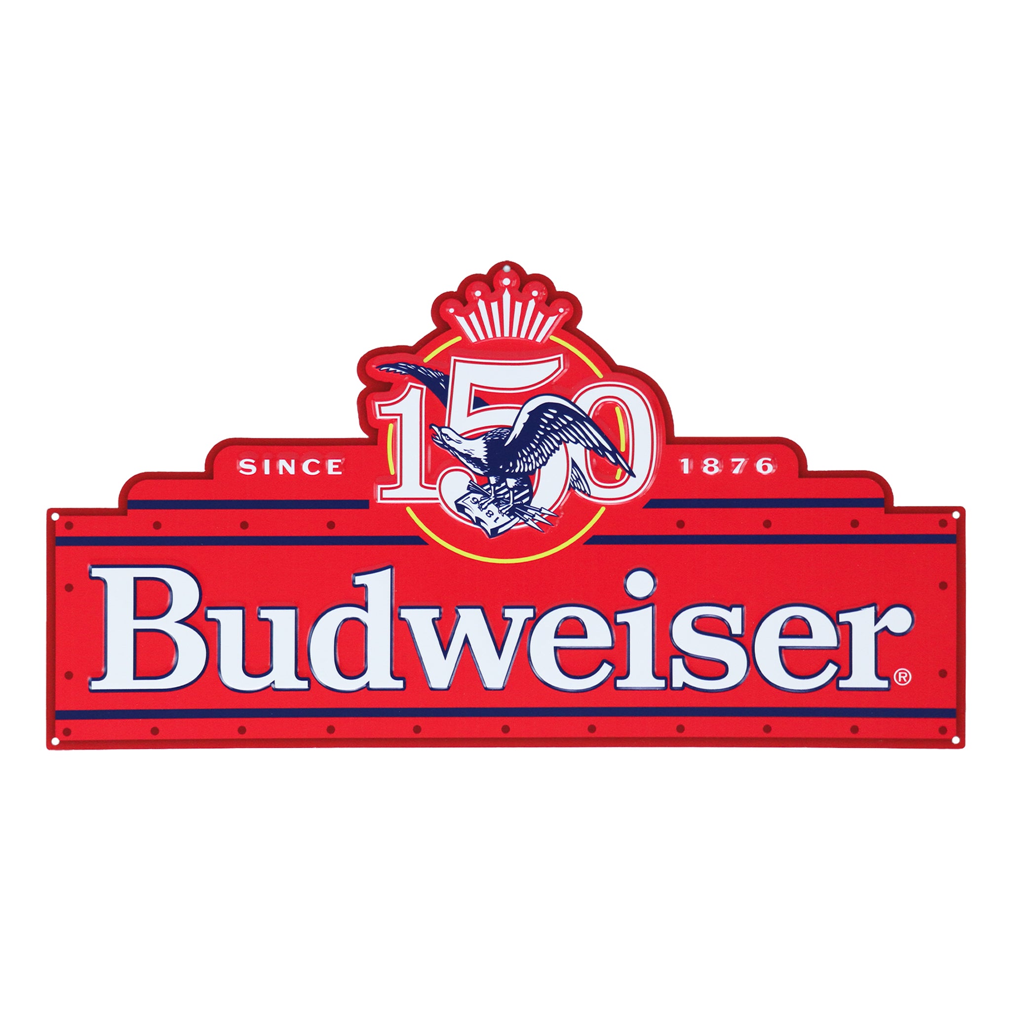 Budweiser 150th Anniversary Metal Sign