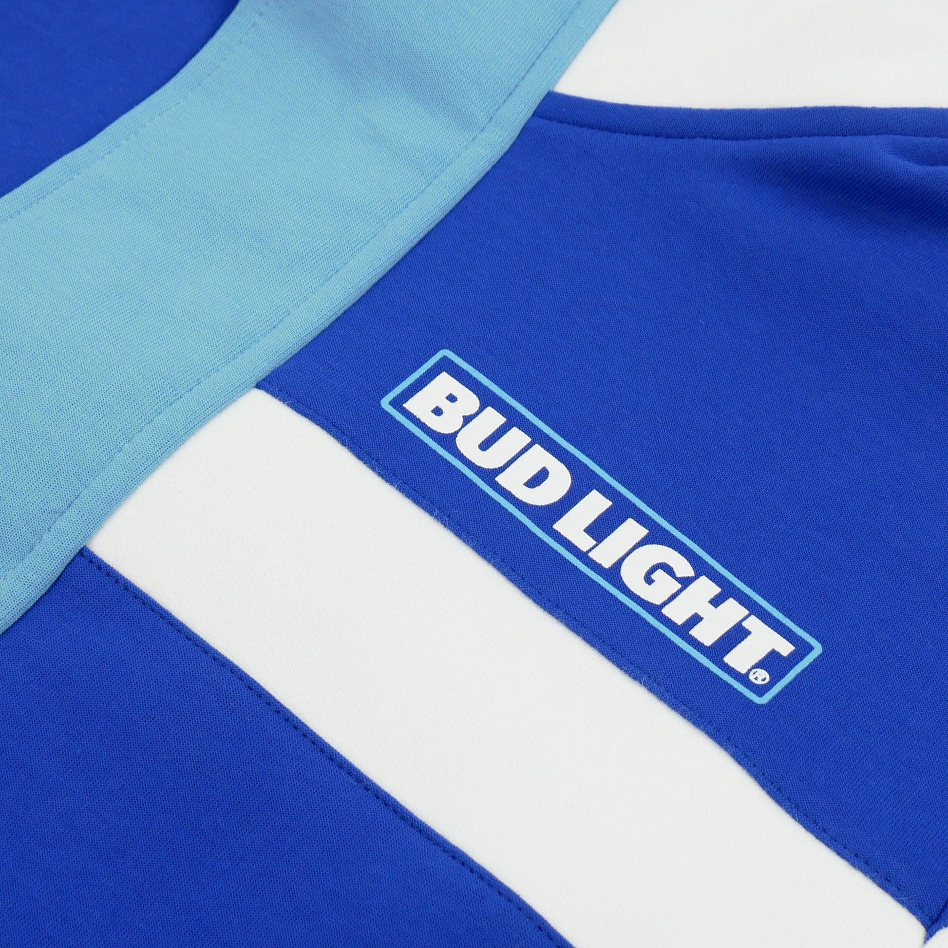 blue bud light quarter zip fleece