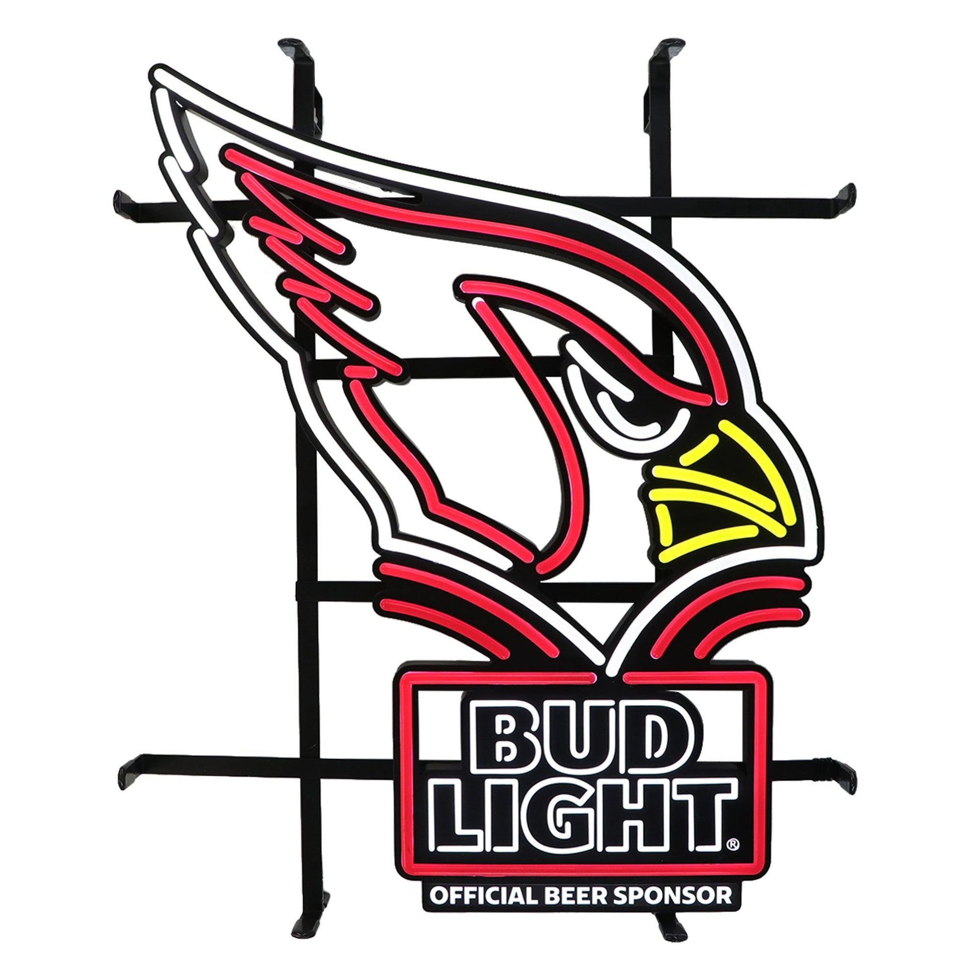 Arizona Cardinals Bud Light NFL LED Sign - White Lit