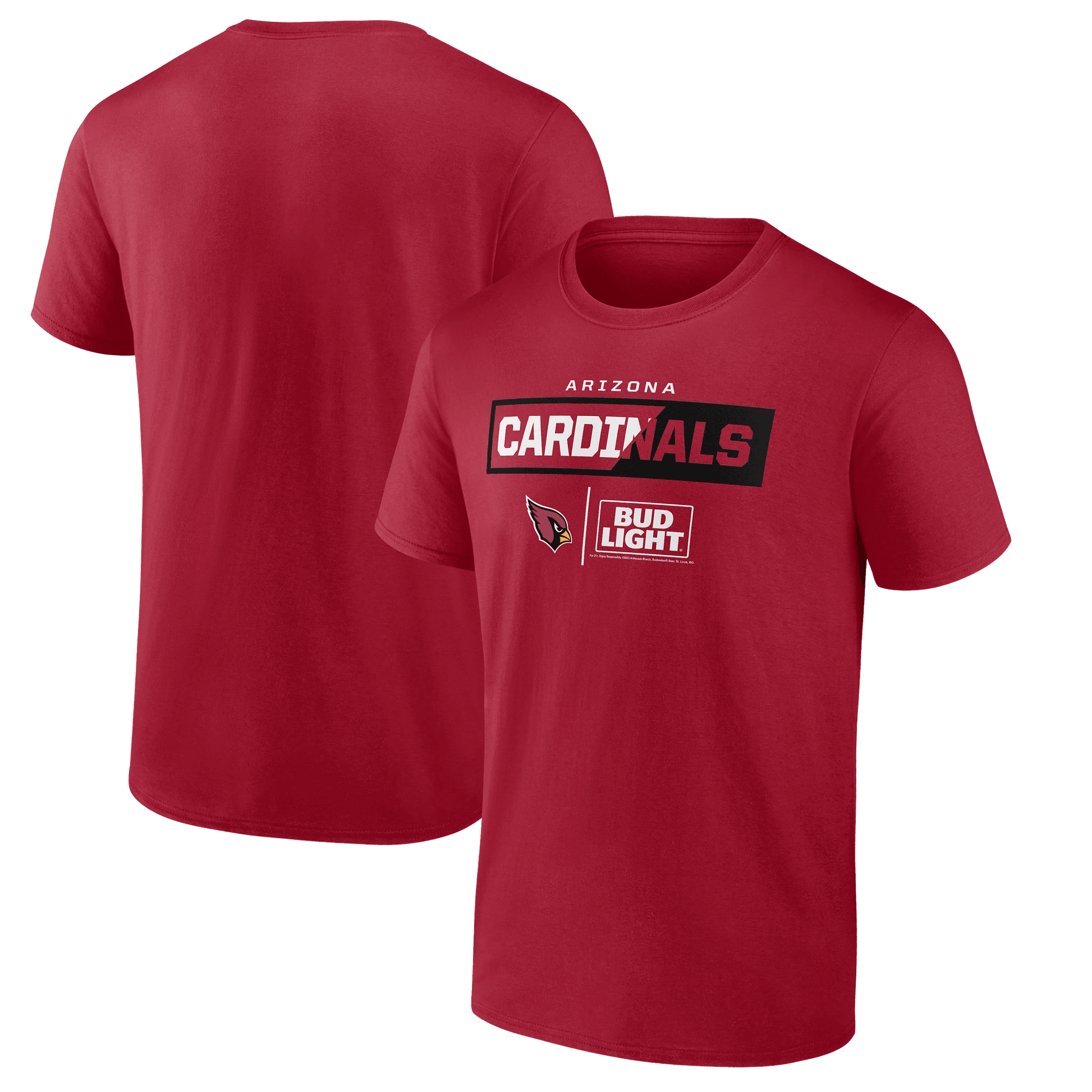 Bud Light Arizona Cardinals T-shirt front/back