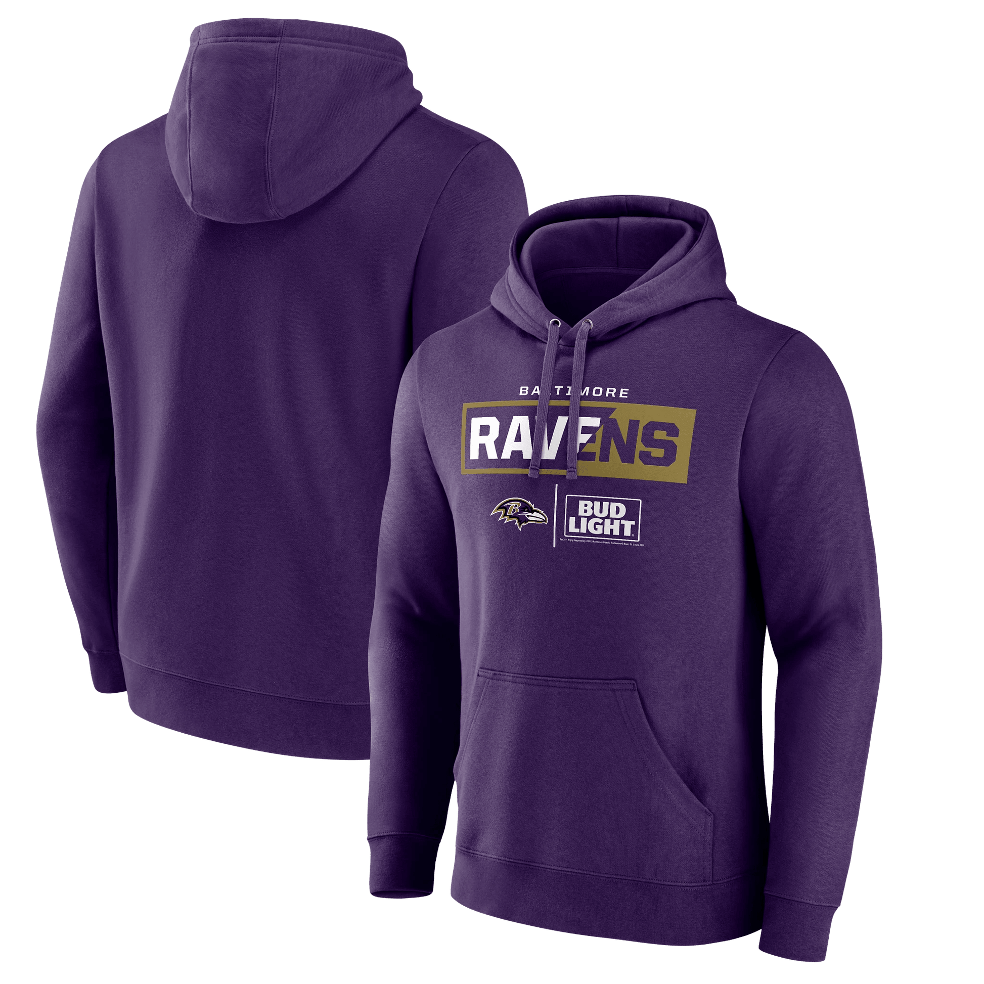 BUD LIGHT RAVENS HOODIE PURPLE