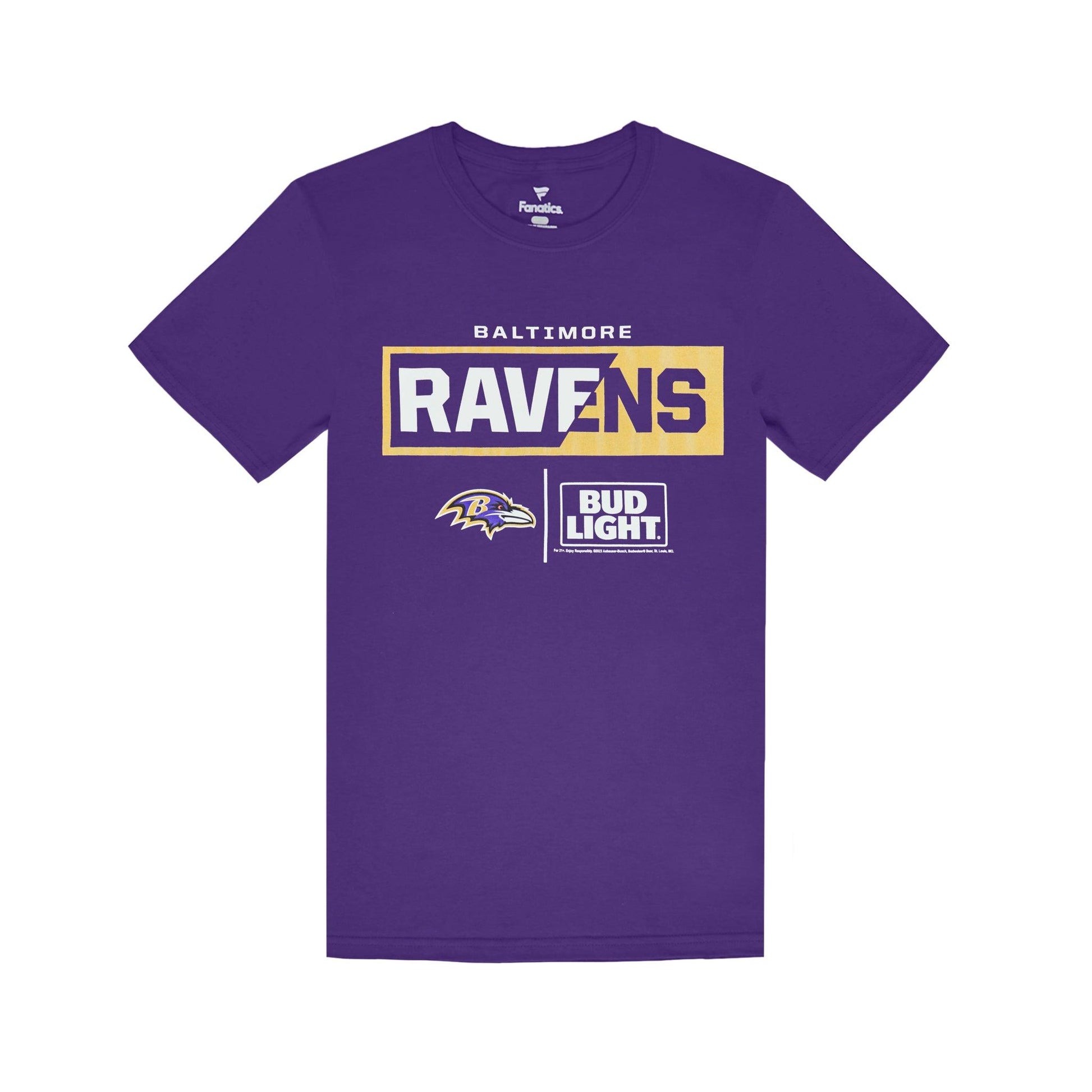 front of ravens tee shirt
