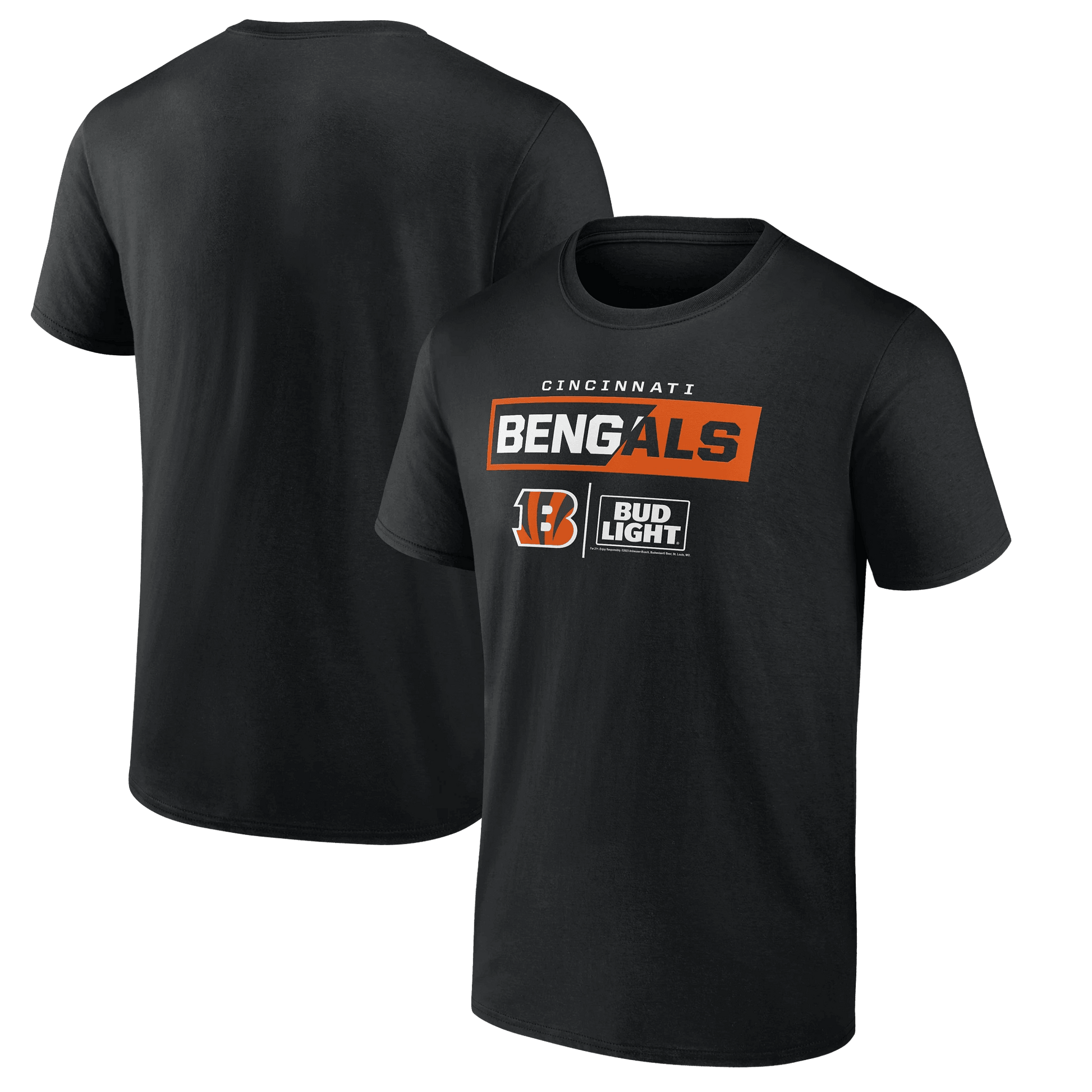 BUD LIGHT BENGALS TEE BLACK