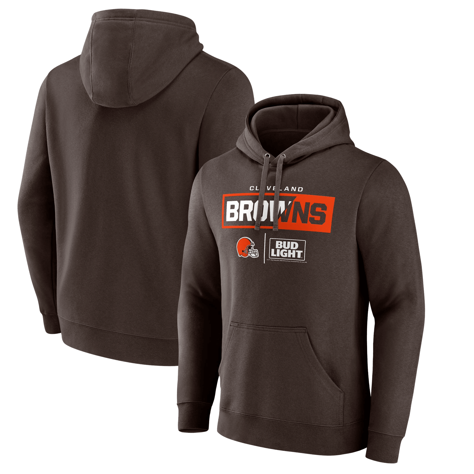 BUD LIGHT BROWNS HOODIE BROWN