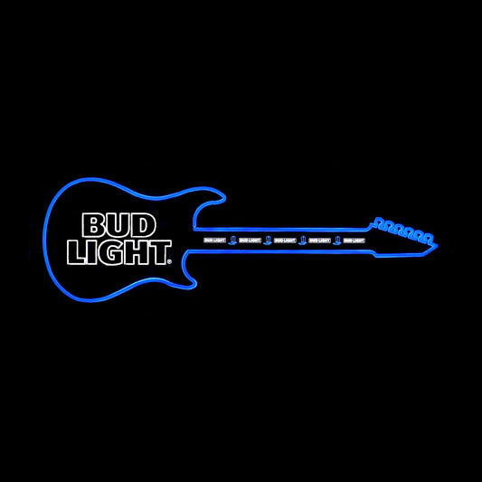 front of bud light guitar led lit up 