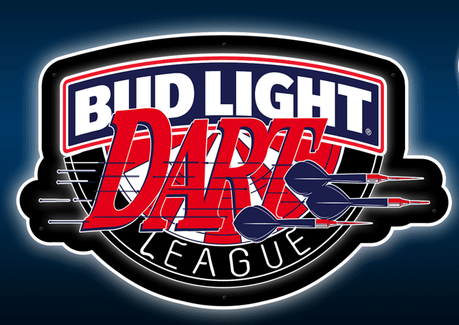 bud light dart league led sign